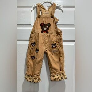 Miki House Kids Boy Brown Corduroy  Overalls, Size 90/ US 18-24 Months